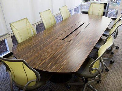 Bow End Top with Recessed Power-Data Trough